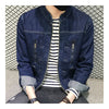 Jeans Denim Jacket Top Coat Stand Collar  M - Mega Save Wholesale & Retail - 1