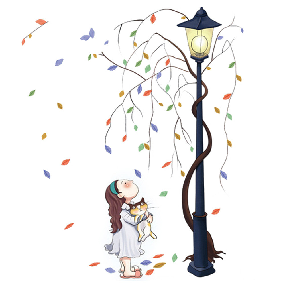 Wallpaper Wall Sticker Creative Lamp Removeable - Mega Save Wholesale & Retail - 1