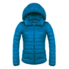 Woman Hooded Down Coat Short Thin Light Slim Plus Size   lake blue    S - Mega Save Wholesale & Retail - 1
