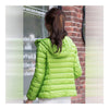 Woman Hooded Down Coat Short Thin Light Slim Plus Size   green   S - Mega Save Wholesale & Retail - 2