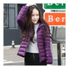 Woman Hooded Down Coat Short Thin Light Slim Plus Size   purple    S - Mega Save Wholesale & Retail - 2
