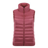 Down Coat Woman Short Slim Thin Light Plus Size Waistcoat   pink    S - Mega Save Wholesale & Retail - 1