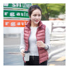 Down Coat Woman Short Slim Thin Light Plus Size Waistcoat   pink    S - Mega Save Wholesale & Retail - 2