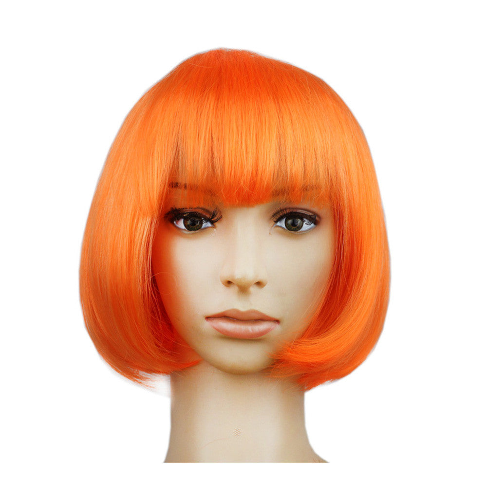 Women's Sexy Short Bob Cut Fancy Dress Wigs Play Costume Ladies Full Wig Party  Orange - Mega Save Wholesale & Retail
