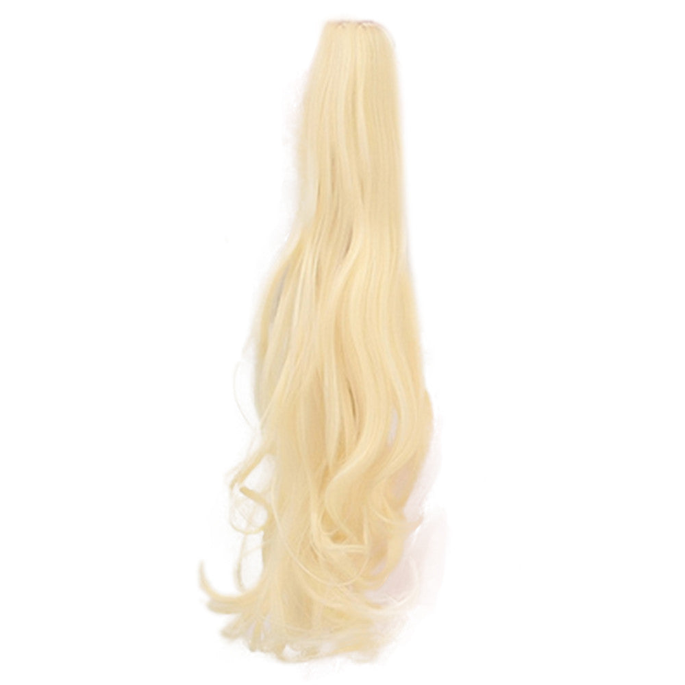 Claw Type Horsetail Long Curled Hair Wig     beige P006-613#