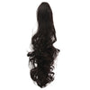 Claw Type Horsetail Long Curled Hair Wig     natural black P006-2#