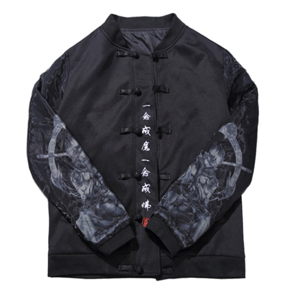 Vintage Jacket Plate Button Embroidery Coat   demon   M - Mega Save Wholesale & Retail - 1