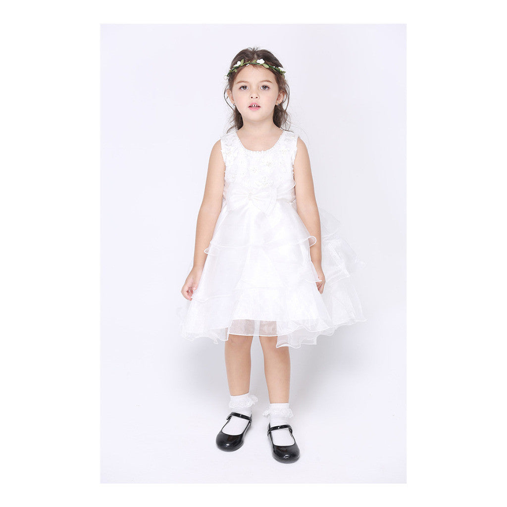 Children Kid Garment Girl Princess Skirt Top Grade Ball Gown Full Dress Gauze - Mega Save Wholesale & Retail