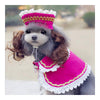 Dog Pet Clothes Cloak Wig Hat Suit  PF10 rose red   S - Mega Save Wholesale & Retail - 1