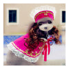 Dog Pet Clothes Cloak Wig Hat Suit  PF18 rose red   S - Mega Save Wholesale & Retail - 1