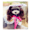 Dog Pet Clothes Cloak Wig Hat Suit  PF25 pink   S - Mega Save Wholesale & Retail - 1