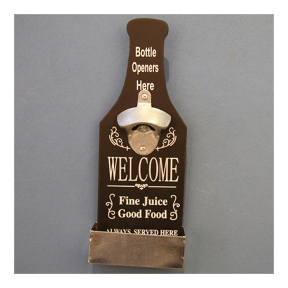 Vintage Beer Opener Wood Cafes Bar Wall Hanging Decoration    black - Mega Save Wholesale & Retail - 1