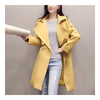 Woman Middle Long Wind Coat Casual Slim Plus Size   ginger   S - Mega Save Wholesale & Retail - 1