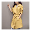 Woman Middle Long Wind Coat Casual Slim Plus Size   ginger   S - Mega Save Wholesale & Retail - 2