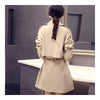 Woman Middle Long Wind Coat Casual Slim Plus Size   kahki   S - Mega Save Wholesale & Retail - 4