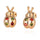 18K Gold Galvanized Austrian Zircon Ear Studs Ladybird   colorful - Mega Save Wholesale & Retail - 1