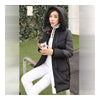 Woman Winter Thick Warm Middle Long Down Coat   black   S - Mega Save Wholesale & Retail - 3