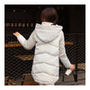 Woman Winter Thick Warm Middle Long Down Coat   grey white   S - Mega Save Wholesale & Retail - 2