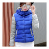 Thin Light Down Coat Woman Hooded Slim Short   blue   M - Mega Save Wholesale & Retail - 2