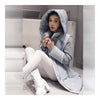 Woman Winter Thick Warm Middle Long Down Coat   blue   S - Mega Save Wholesale & Retail - 3