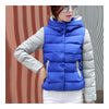 Thin Light Down Coat Woman Hooded Slim Short   blue   M - Mega Save Wholesale & Retail - 3