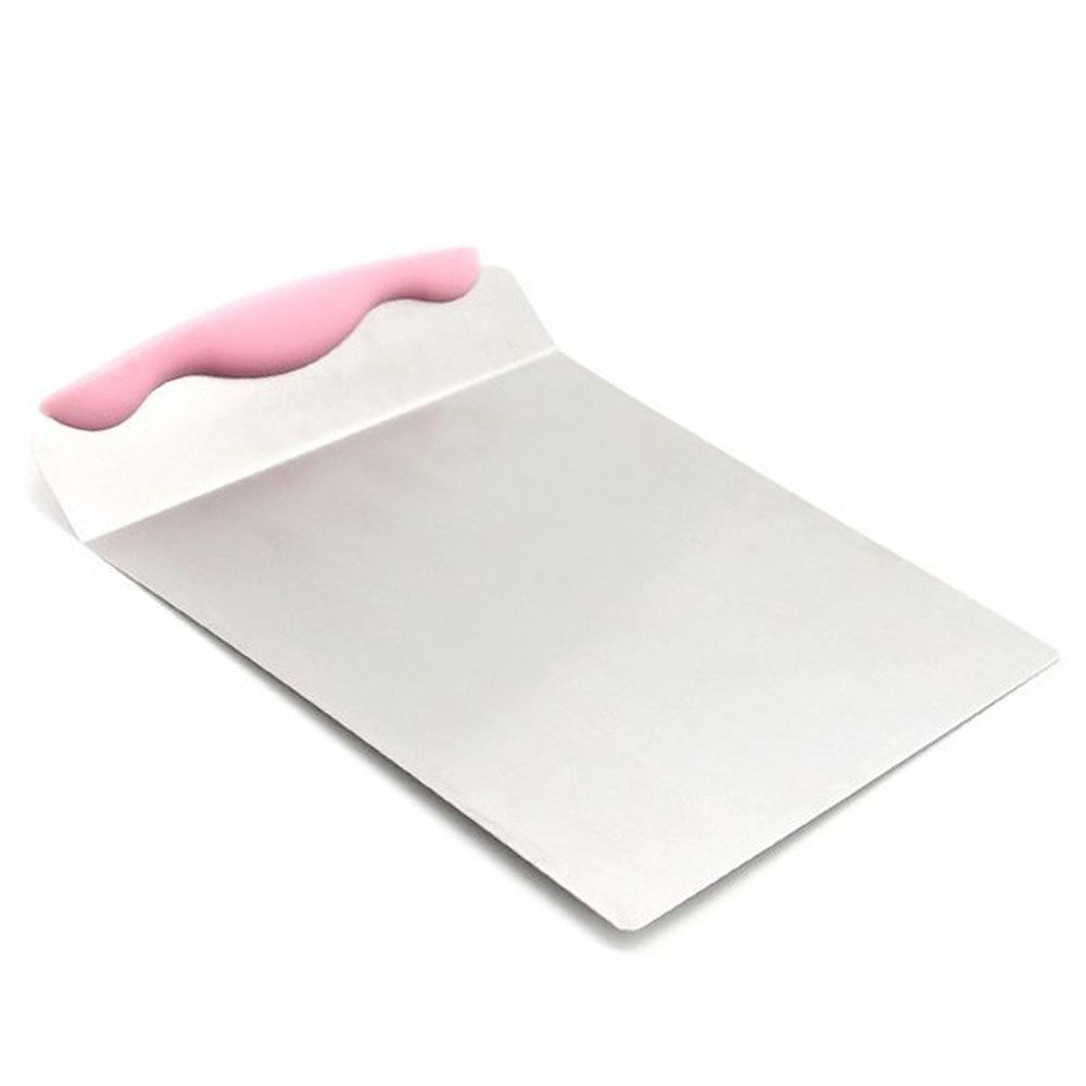 8-inch cake safe transfer shovel bread pizza pan bottom bracket Mover food grade stainless steel    pink - Mega Save Wholesale & Retail - 1