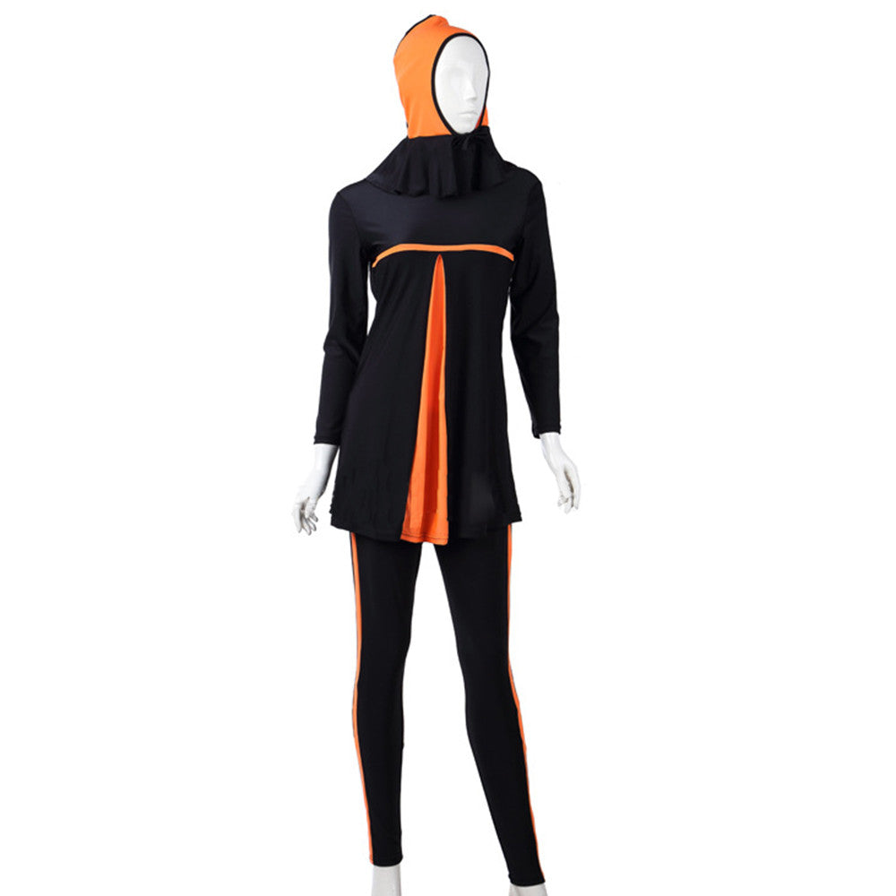 Musilim Swimwear Swimsuit Burqini hw10c  orange    XS - Mega Save Wholesale & Retail - 1