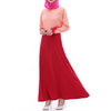 Muslim Motley Lace Cuff Long Dress  wine red  M - Mega Save Wholesale & Retail - 2