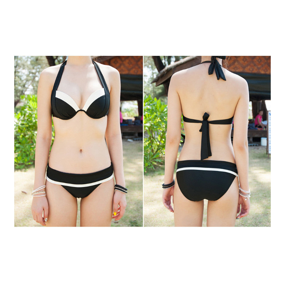 Swimwear Swimsuit Underwire Push-Ups Striation Women Bikini Set 3pcs Suit  M - Mega Save Wholesale & Retail - 1