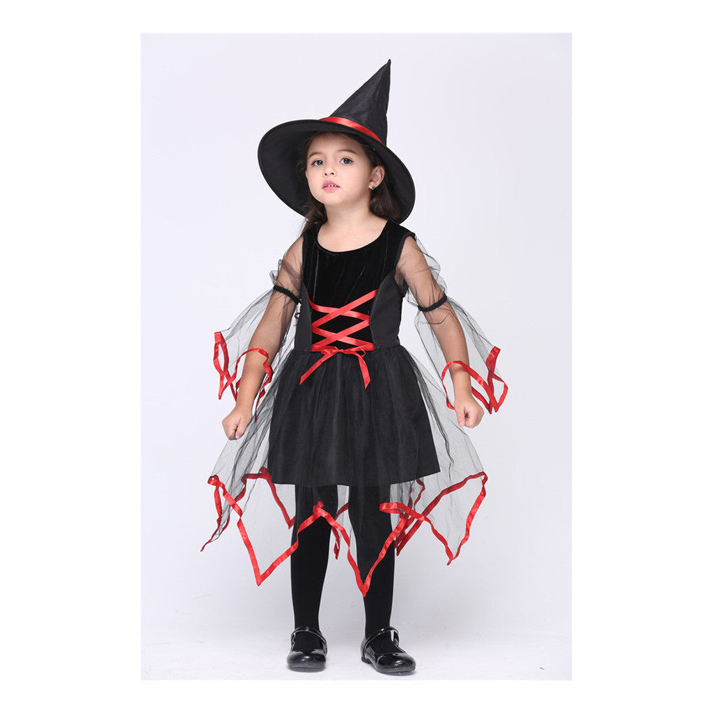Children Costume Cosplay Kid Garment Gauze Witch Dancing Dress - Mega Save Wholesale & Retail
