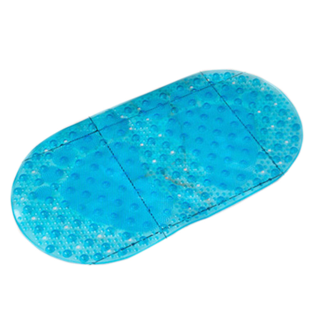 PVC Foot Shape Ground Floor Foot Mat ellipse transparent blue - Mega Save Wholesale & Retail - 1
