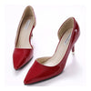 Thin Shoes Pointed Middle Heel Women Shoes   red - Mega Save Wholesale & Retail - 2