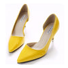 Thin Shoes Pointed Middle Heel Women Shoes  yellow - Mega Save Wholesale & Retail - 2