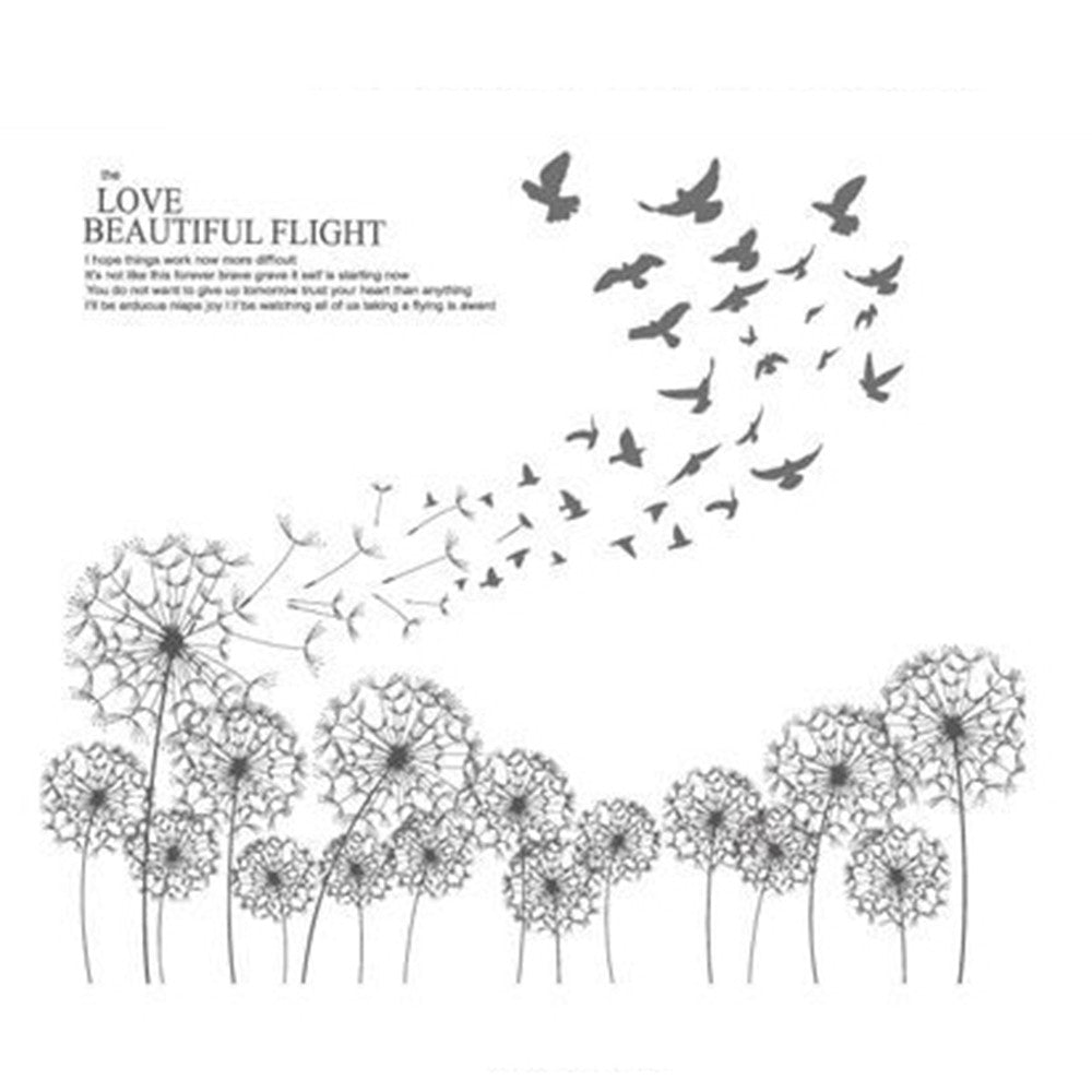 Dandelion Vintave Wallpaper Wall Sticker Removeable - Mega Save Wholesale & Retail - 1