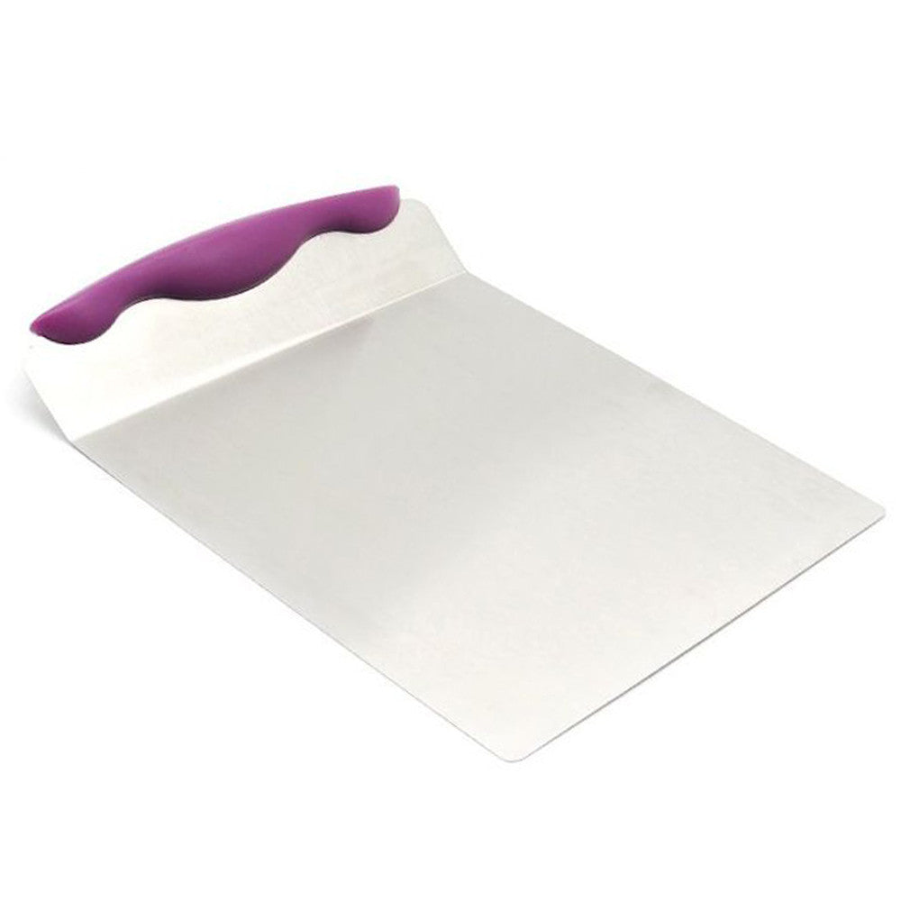 8-inch cake safe transfer shovel bread pizza pan bottom bracket Mover food grade stainless steel    purple - Mega Save Wholesale & Retail - 1