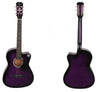 New Professional Acoustic Callaway Folk 38 inch  Guitar STAGE ESSENTIALS Purple - Mega Save Wholesale & Retail
