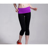 Women Yoga Running Elastic Sport Pants Leggings Fitness Trouser Capri Trousers Blue - Mega Save Wholesale & Retail - 2