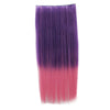 Wholesale color wig hair extension piece a five-card straight hair gradient hair piece long straight hair piece hair extension   Q13 GRADIENT PURPLE POWDER  