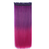 Wholesale color wig hair extension piece a five-card straight hair gradient hair piece long straight hair piece hair extension   Q16 PURPLE GRADIENT RED ROSES   