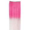 Wholesale color wig hair extension piece a five-card straight hair gradient hair piece long straight hair piece hair extension   Q19 PINK GRADIENT PINK