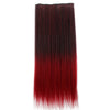 Wholesale color wig hair extension piece a five-card straight hair gradient hair piece long straight hair piece hair extension   Q1 BLACK BURGUNDY GRADIENT 