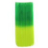 Wholesale color wig hair extension piece a five-card straight hair gradient hair piece long straight hair piece hair extension   Q22 MALACHITE GREEN YELLOW GRADIENT 
