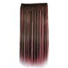Wholesale color wig hair extension piece a five-card straight hair gradient hair piece long straight hair piece hair extension   Q28 STREAKED DARK BROWN POWDER 