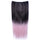 Wholesale color wig hair extension piece a five-card straight hair gradient hair piece long straight hair piece hair extension   Q30 PINK AND BLACK GRADIENT 
