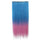 Wholesale color wig hair extension piece a five-card straight hair gradient hair piece long straight hair piece hair extension   Q31 FANTASY BLUE GRADIENT SOFT PINK 