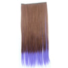 Wholesale color wig hair extension piece a five-card straight hair gradient hair piece long straight hair piece hair extension   Q37 LIGHT BROWN STREAKED PURPLE - Mega Save Wholesale & Retail - 1