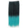 Wholesale color wig hair extension piece a five-card straight hair gradient hair piece long straight hair piece hair extension   Q7 BLACK SKY BLUE GRADIENT  