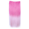 Wholesale color wig hair extension piece a five-card straight hair gradient hair piece long straight hair piece hair extension   Q9 GRADIENT PINK AND RED ROSES 