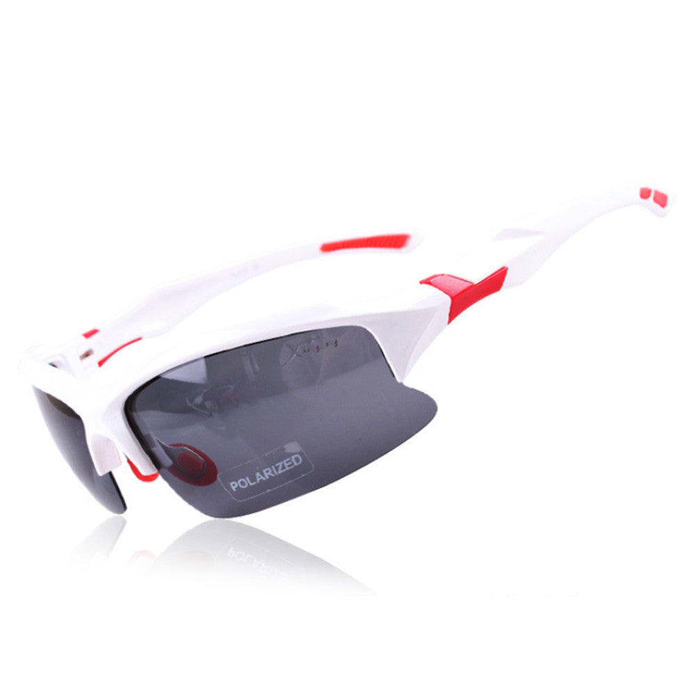 xq129 Polarized Glasses Riding Sports Glasses    bright white red