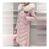 Thick Fox Fur Collar Woman Down Coat Warm Long   pink   S - Mega Save Wholesale & Retail - 1